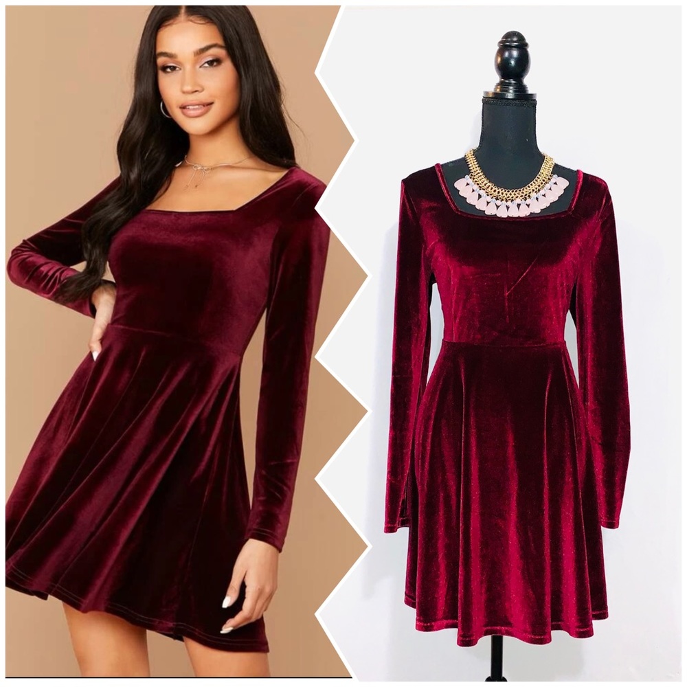 Velvet Flare Dress